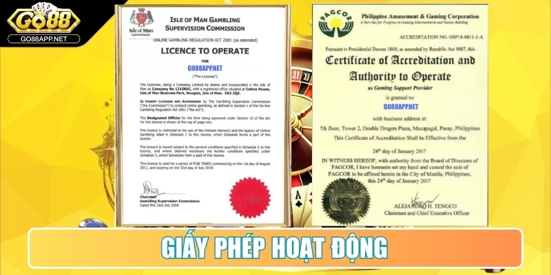 Giấy phép hoạt động